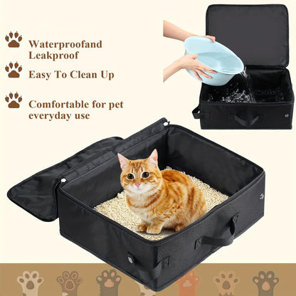 Venicat Portable Folding Cat Litter Box